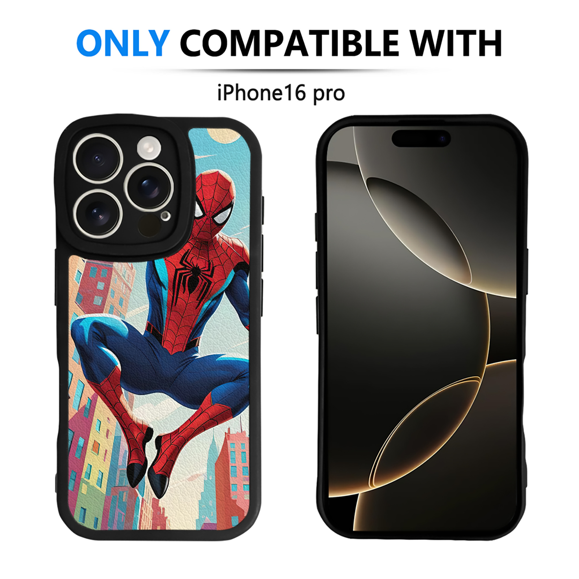 Spider Man スパイダーマン 【iPhone 16シリーズ対応】シリコンスマホケース（レザー調） 材質：シリコン